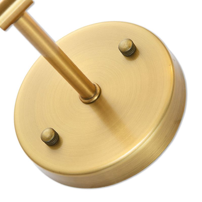 Wall Lamp Classic Style with Fabric Shade and Brass Finish