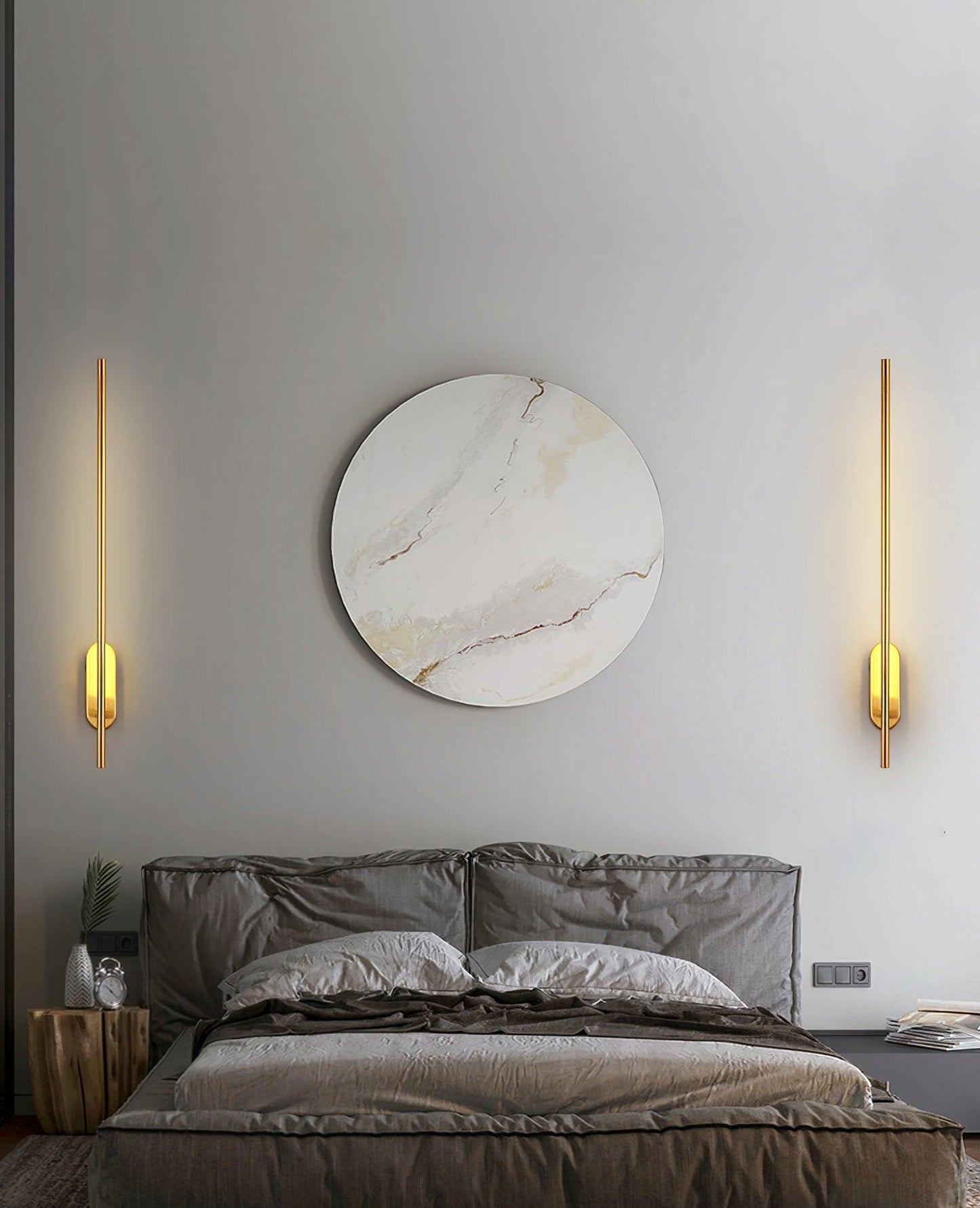 Wall Lamp Minimalist LED Stick Sconce with Integrated Light