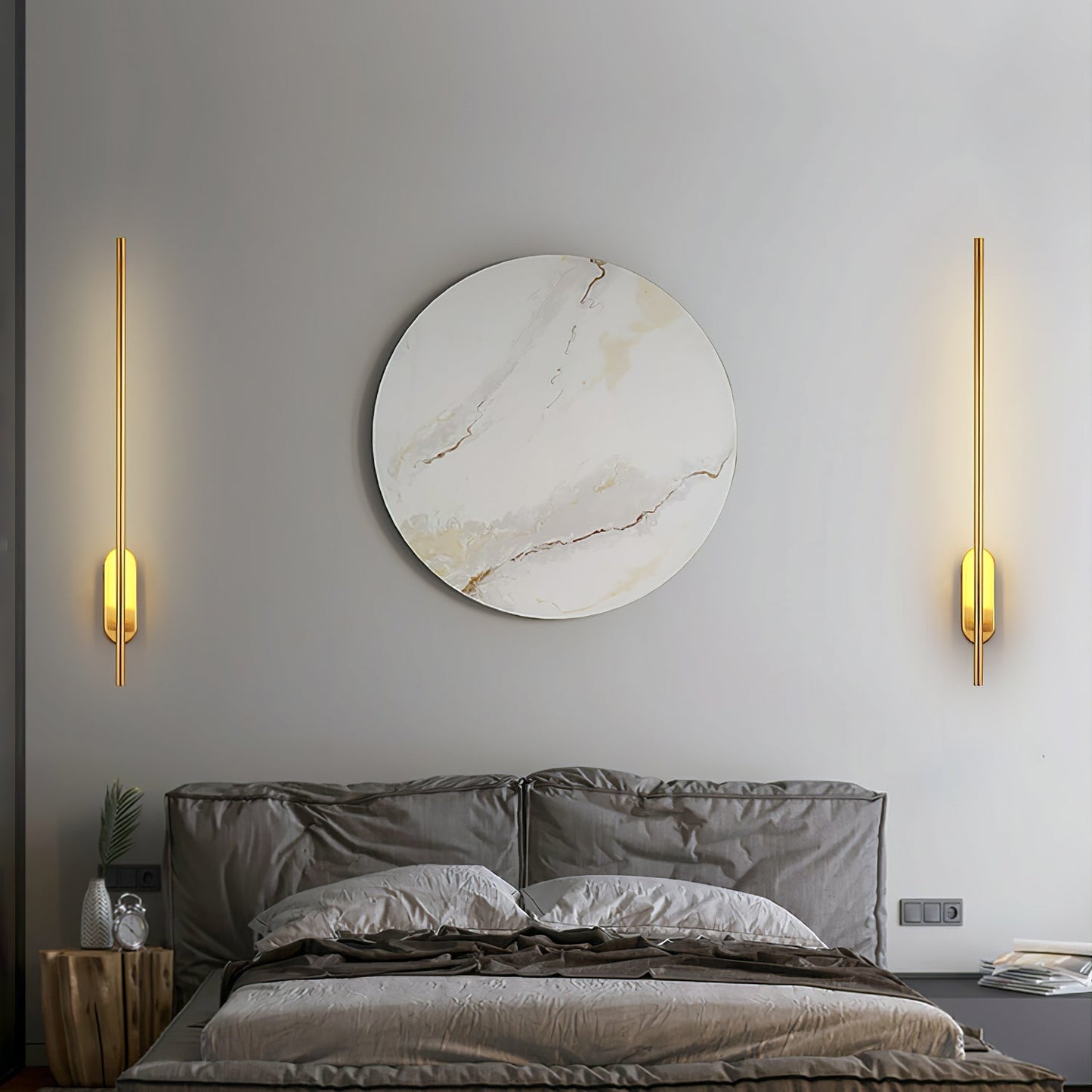 Wall Lamp Minimalist LED Stick Sconce with Integrated Light
