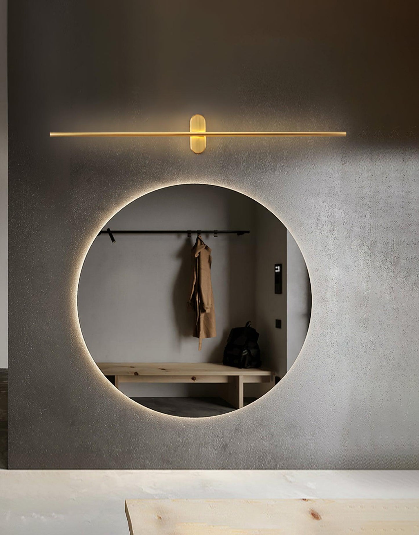 Wall Lamp Minimalist LED Stick Sconce with Integrated Light