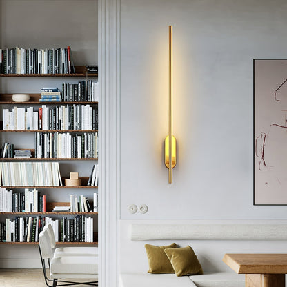 Wall Lamp Minimalist LED Stick Sconce with Integrated Light