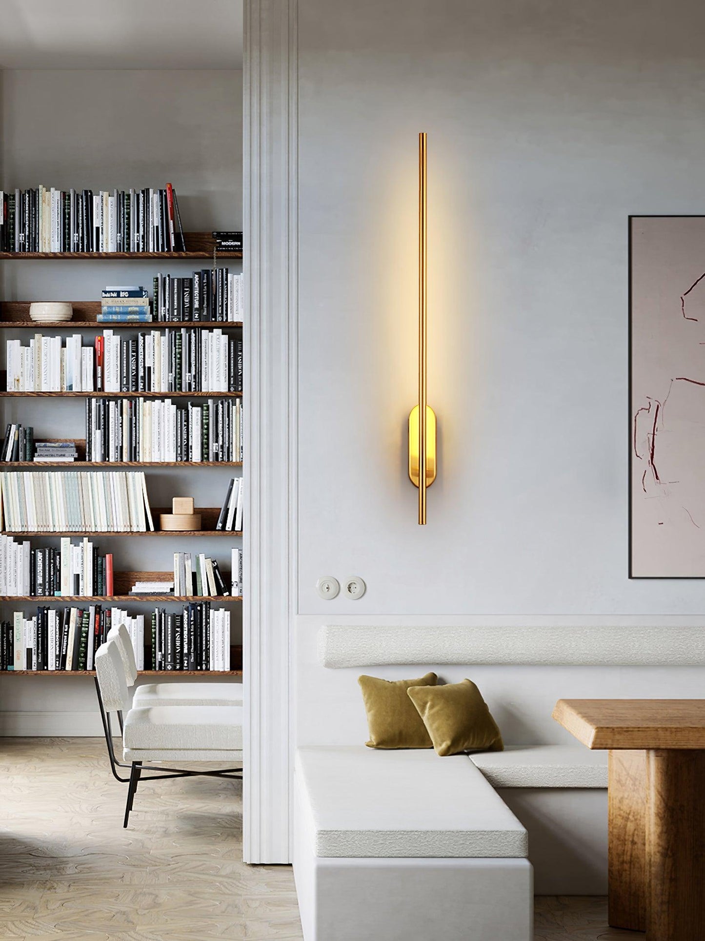 Wall Lamp Minimalist LED Stick Sconce with Integrated Light