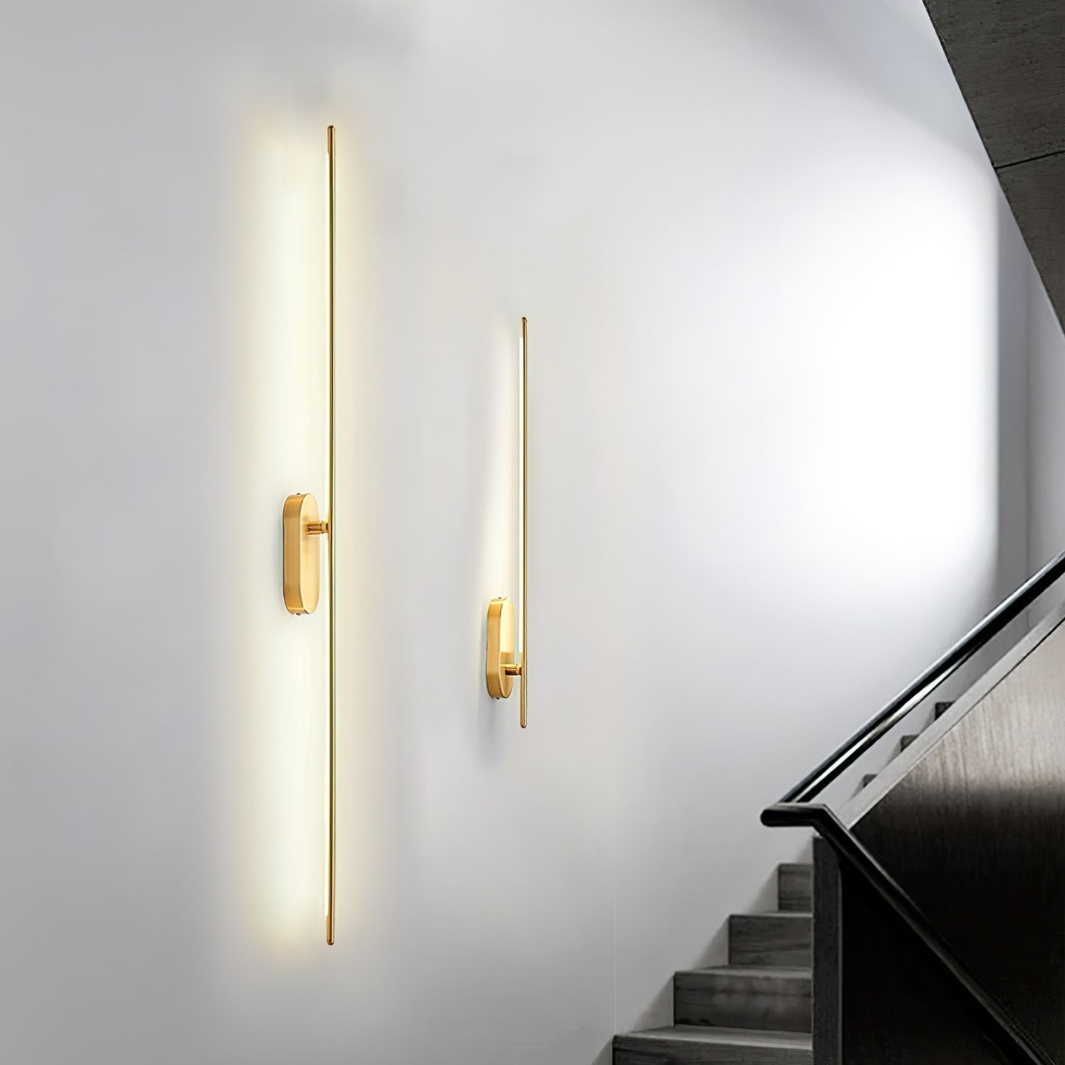 Wall Lamp Minimalist LED Stick Sconce with Integrated Light