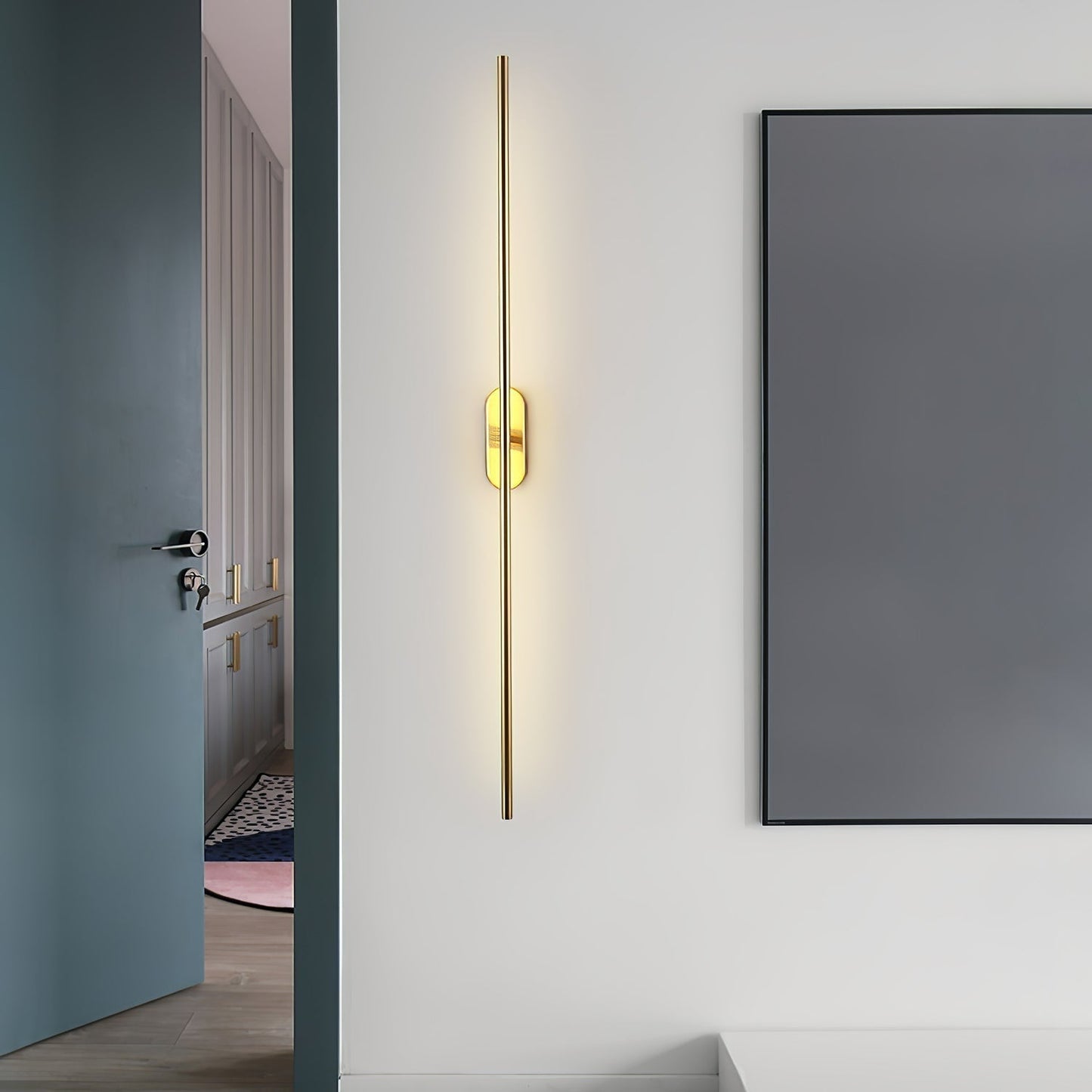 Wall Lamp Minimalist LED Stick Sconce with Integrated Light