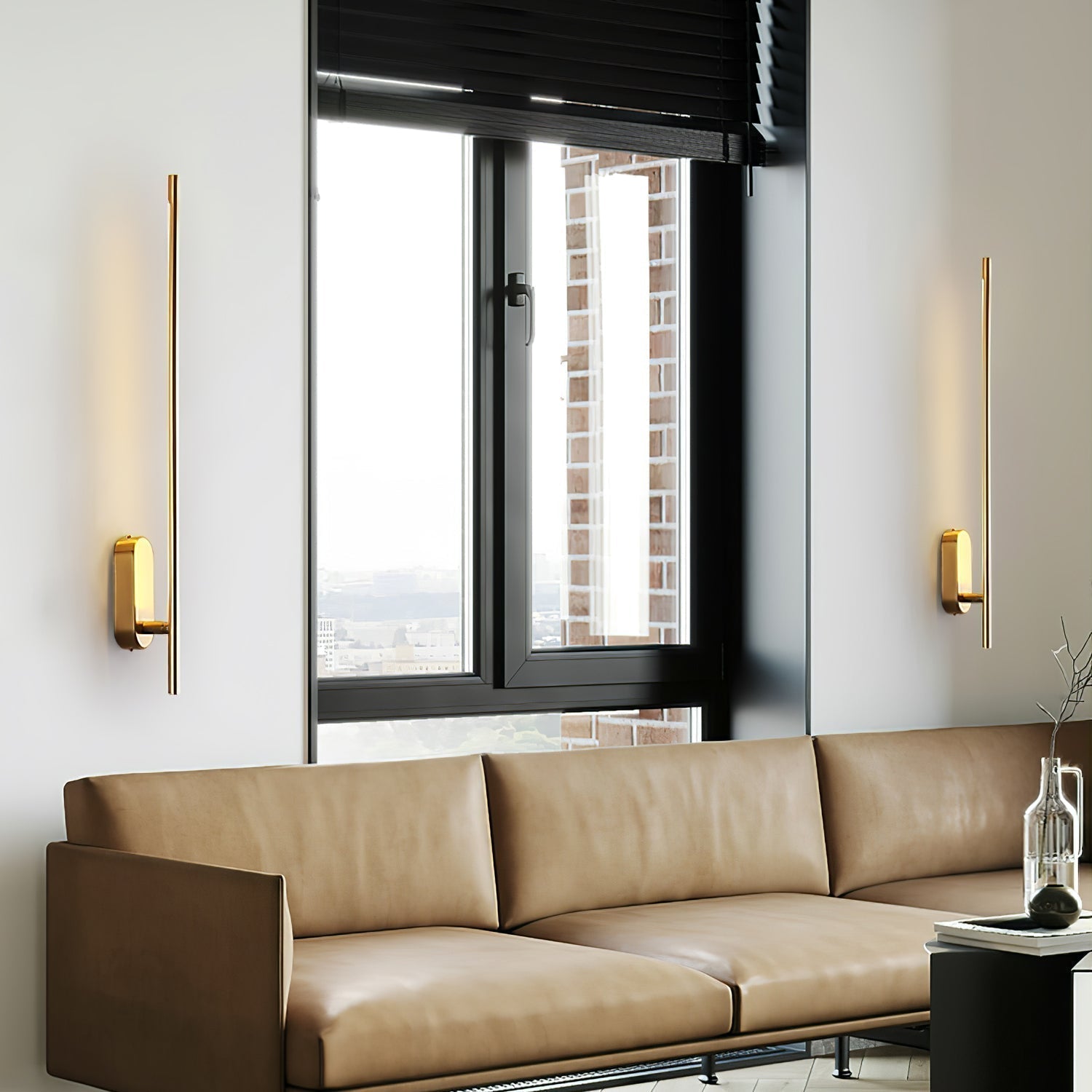 Wall Lamp Minimalist LED Stick Sconce with Integrated Light
