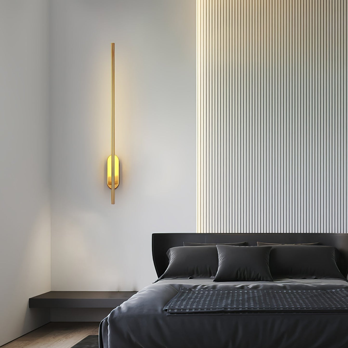 Wall Lamp Minimalist LED Stick Sconce with Integrated Light