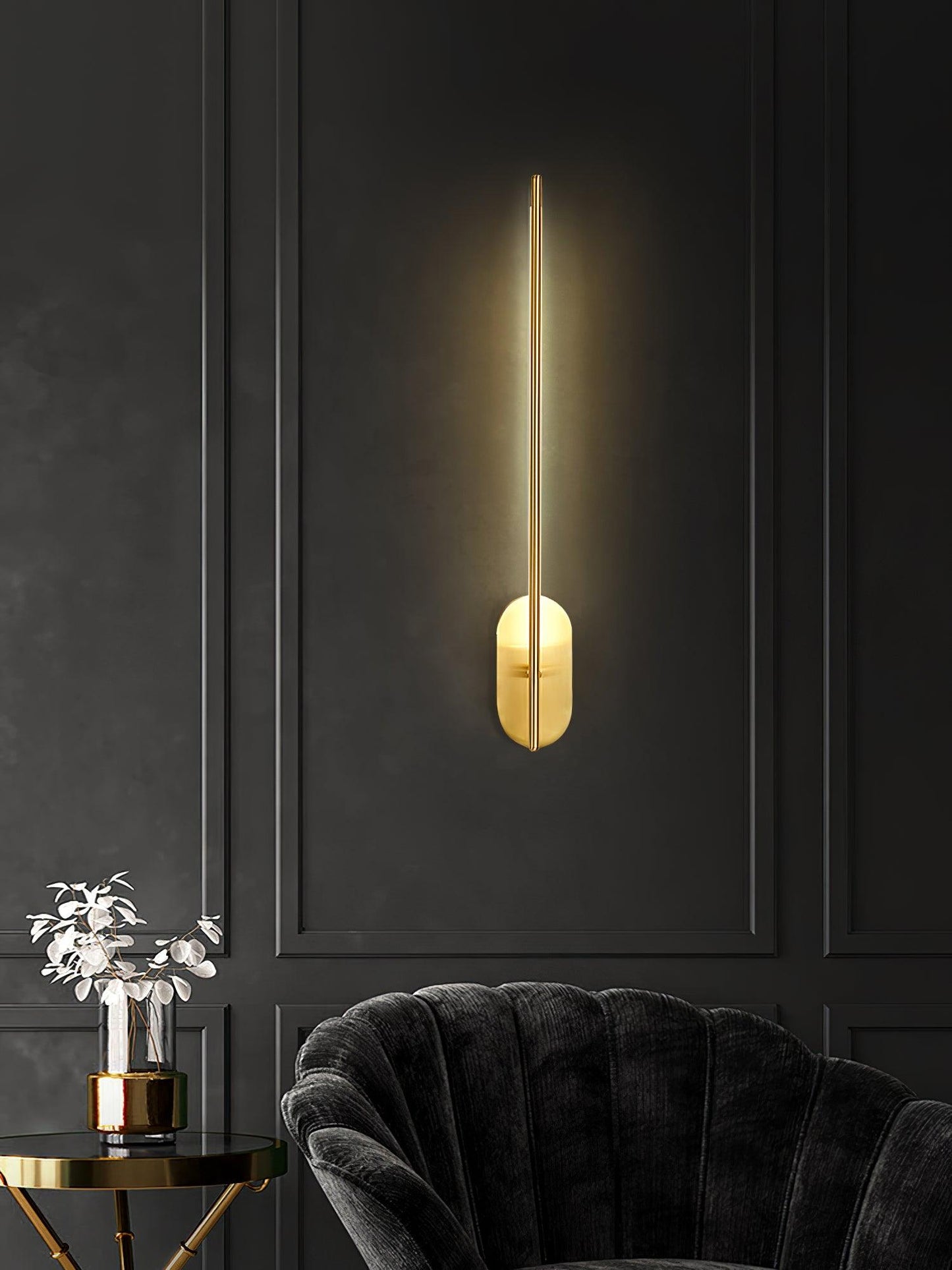 Wall Lamp Minimalist LED Stick Sconce with Integrated Light