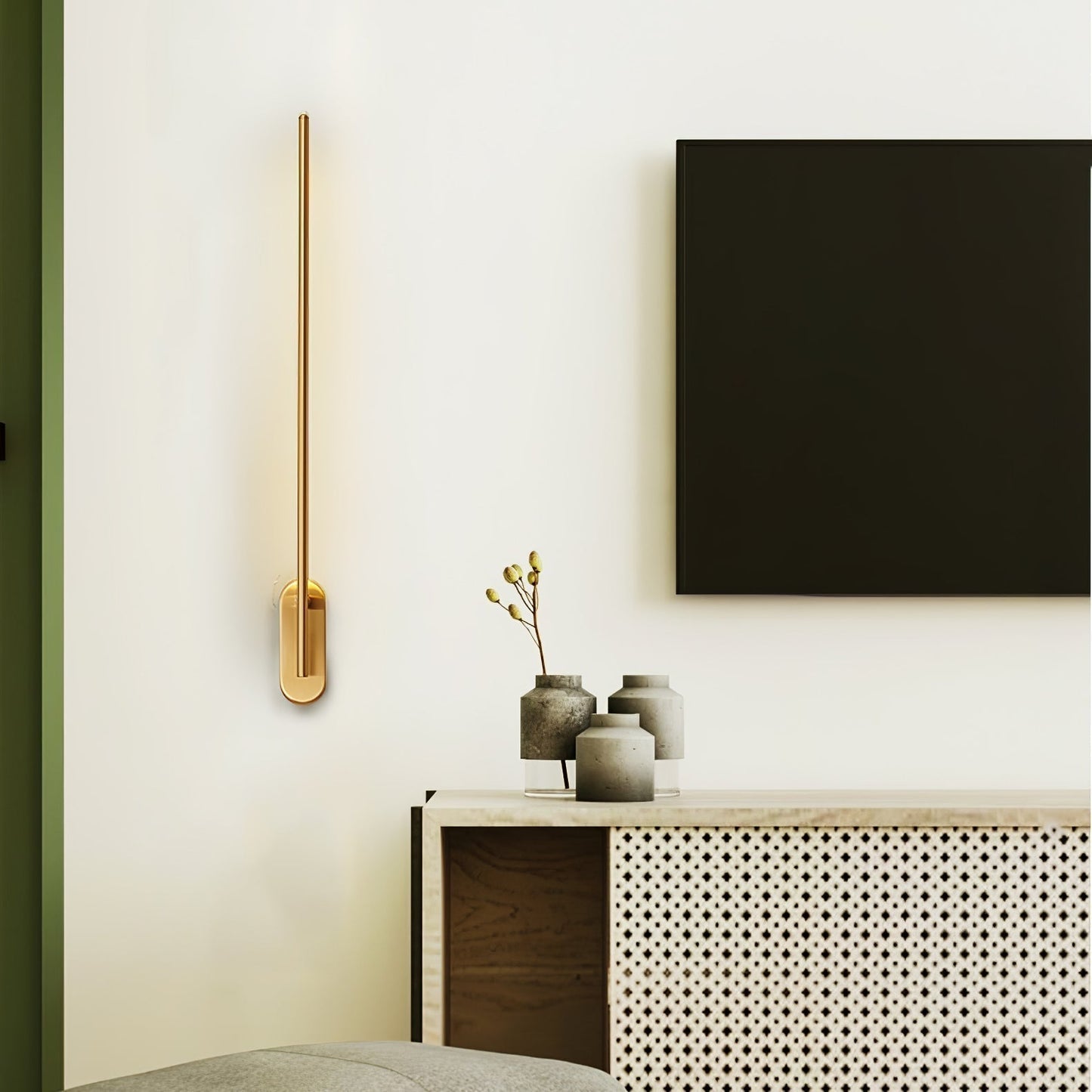 Wall Lamp Minimalist LED Stick Sconce with Integrated Light