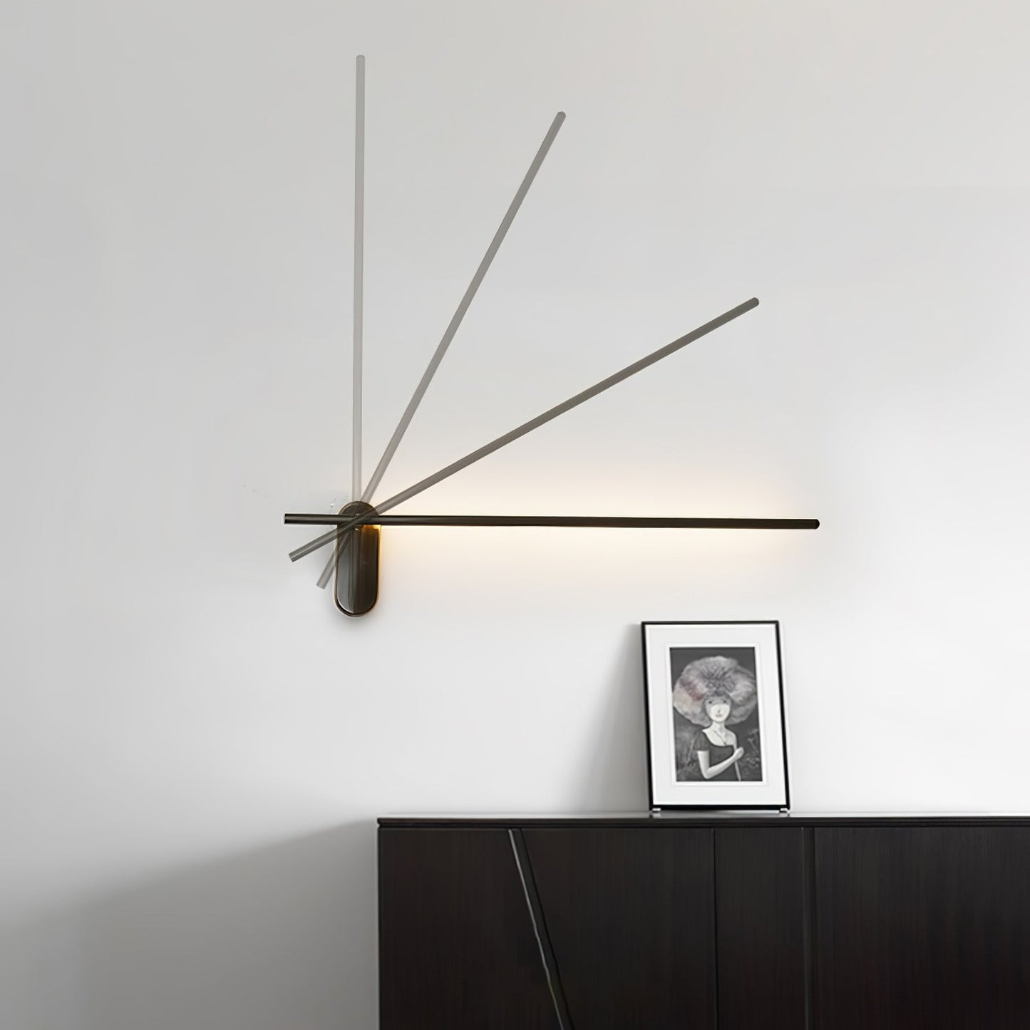 Wall Lamp Minimalist LED Stick Sconce with Integrated Light