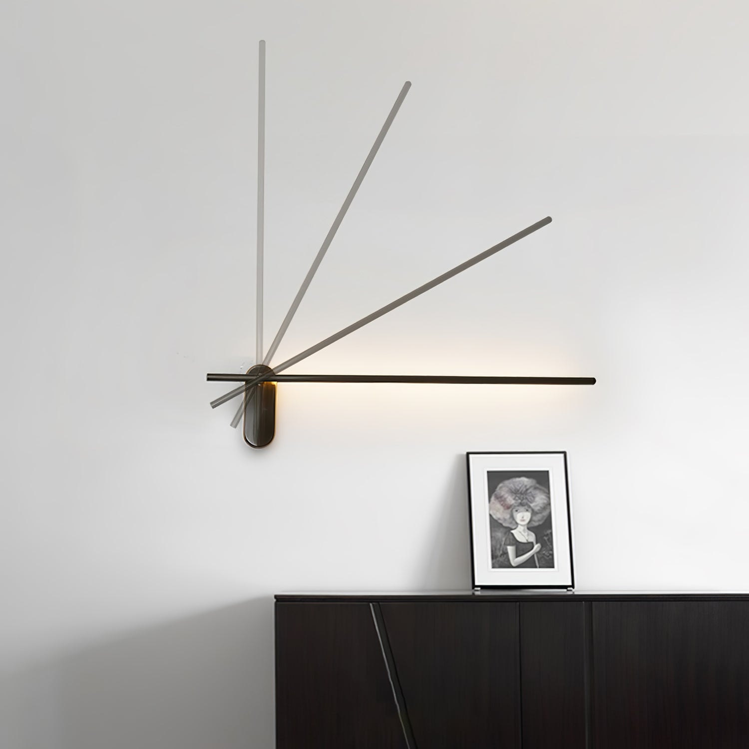 Wall Lamp Minimalist LED Stick Sconce with Integrated Light