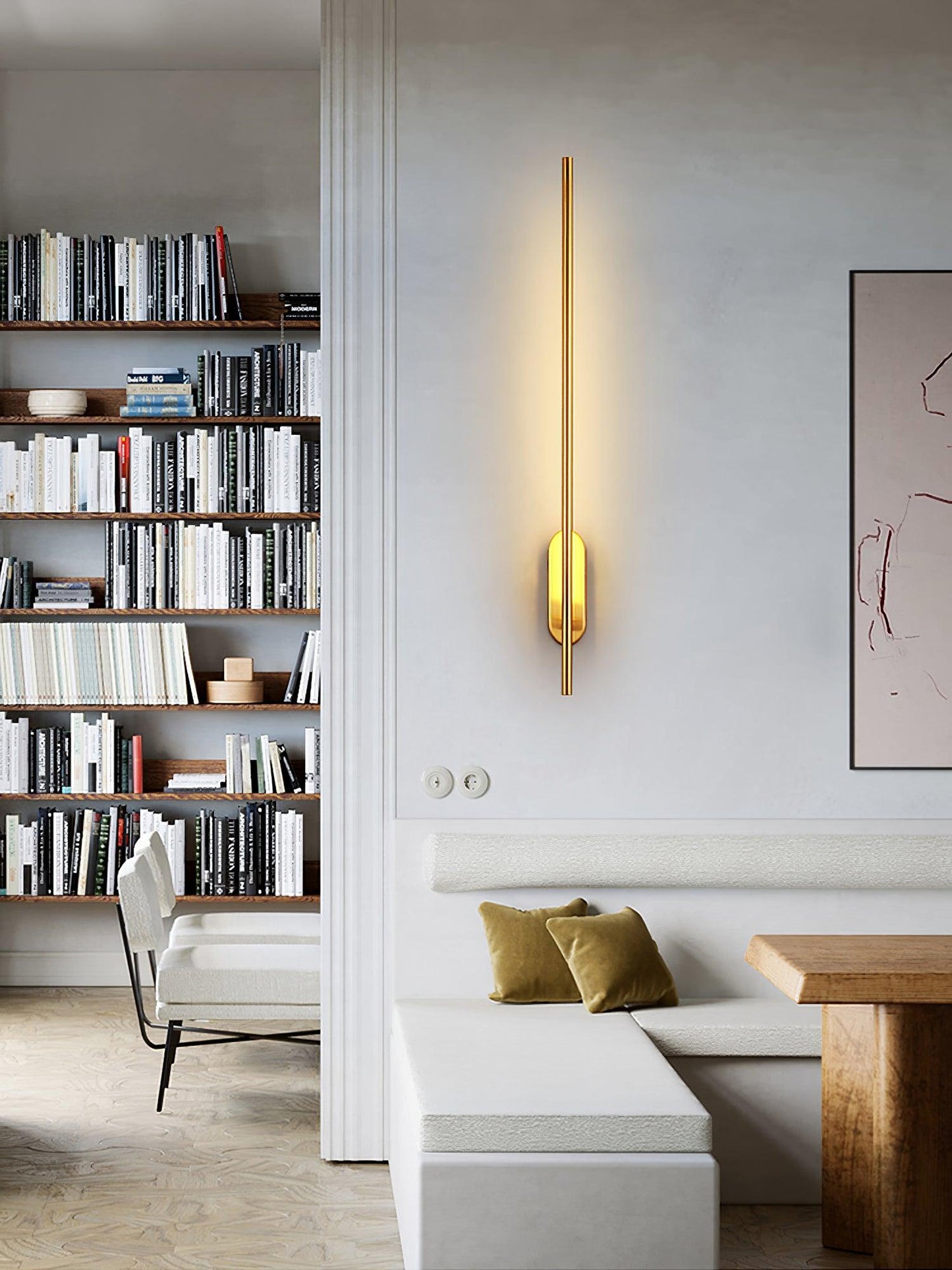 Wall Lamp Minimalist LED Stick Sconce with Integrated Light