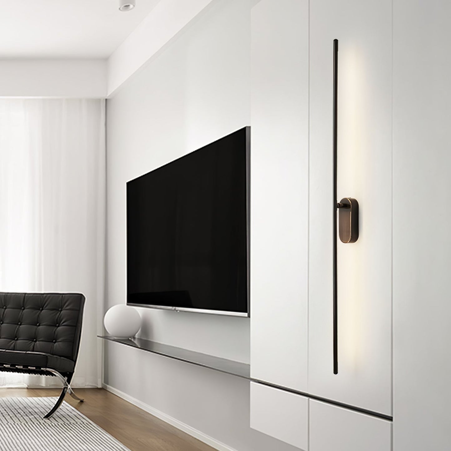 Wall Lamp Minimalist LED Stick Sconce with Integrated Light