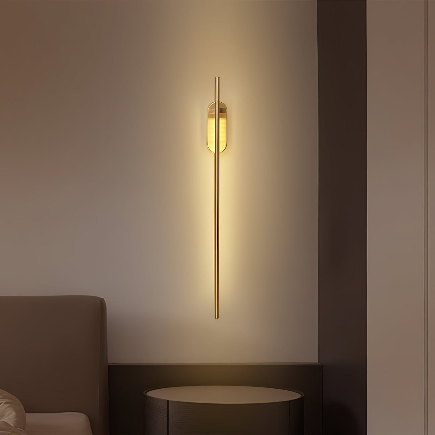 Wall Lamp Minimalist LED Stick Sconce with Integrated Light