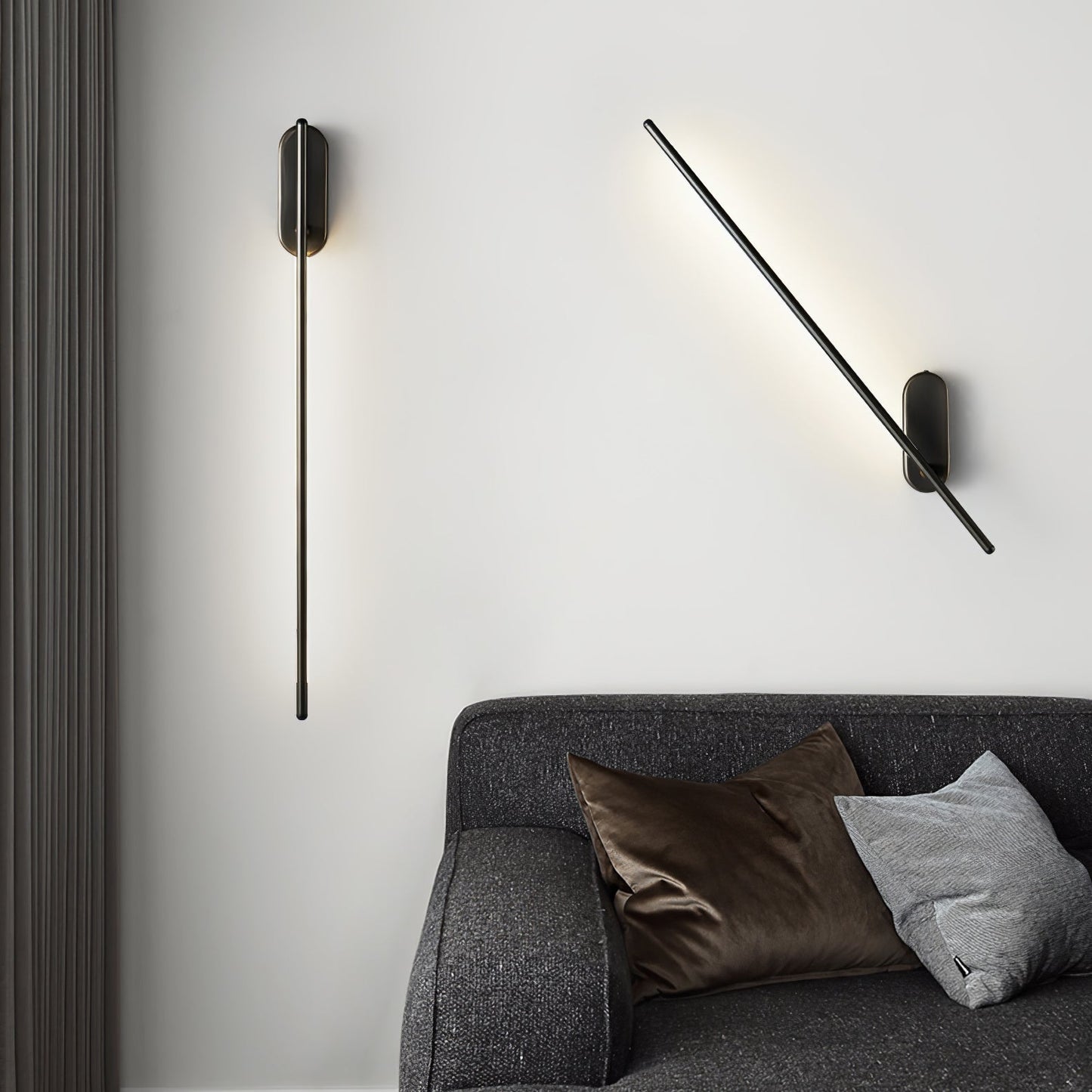 Wall Lamp Minimalist LED Stick Sconce with Integrated Light