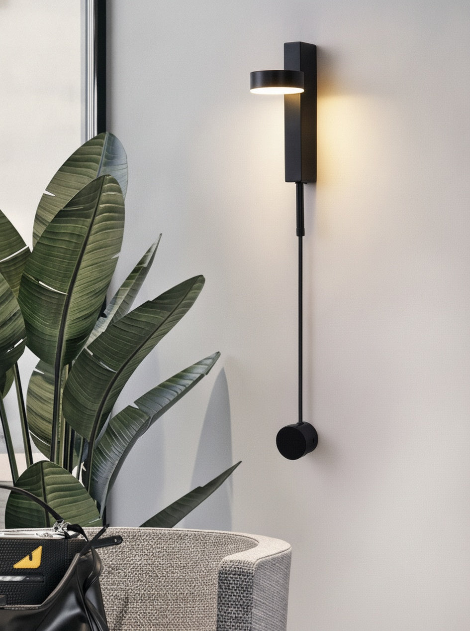 Wall Lamp Minimalist LED with Rotating Head and Round Switch