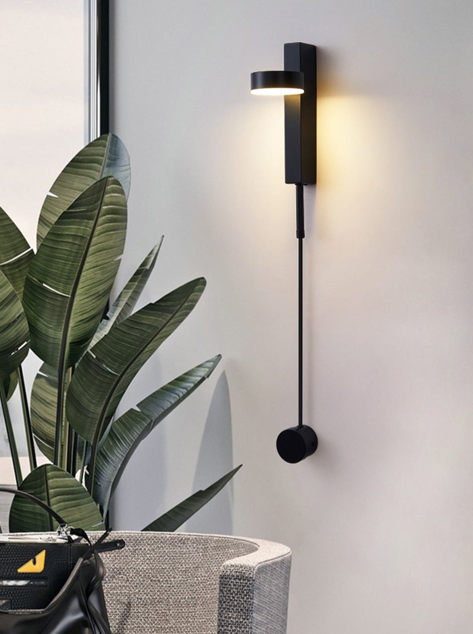 Wall Lamp Minimalist LED with Rotating Head and Round Switch