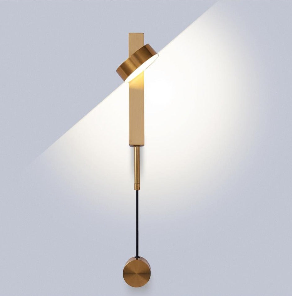 Wall Lamp Minimalist LED with Rotating Head and Round Switch