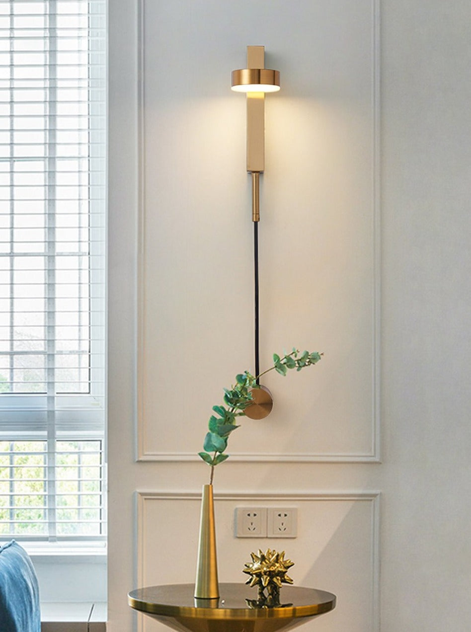 Wall Lamp Minimalist LED with Rotating Head and Round Switch