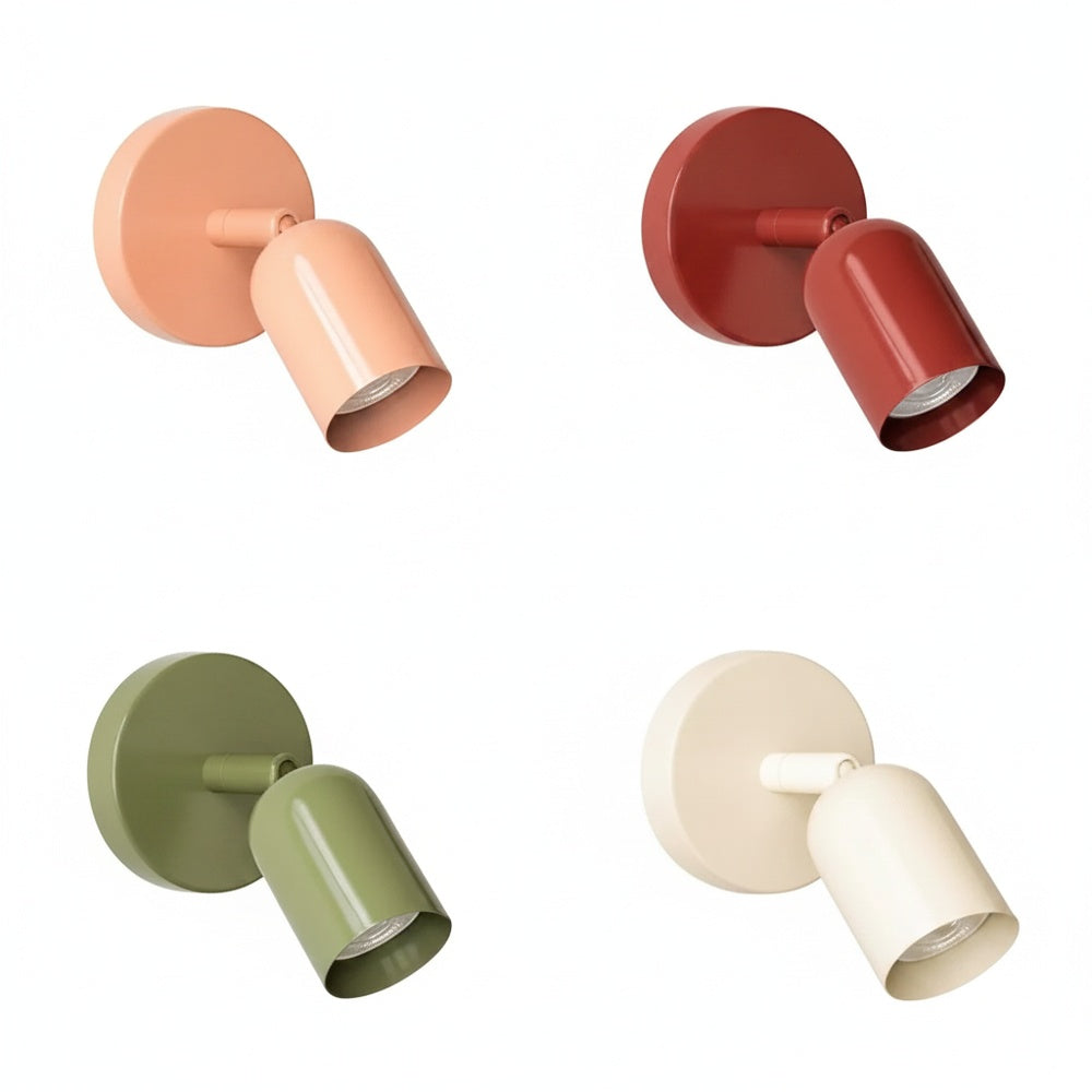 Wall Lamp Minimalist Scandinavian Style with Adjustable Spotlight Head