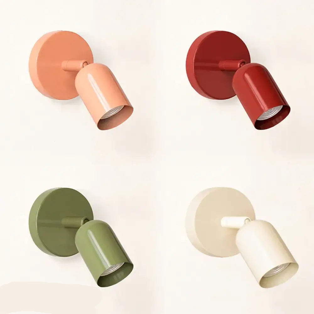 Wall Lamp Minimalist Scandinavian Style with Adjustable Spotlight Head