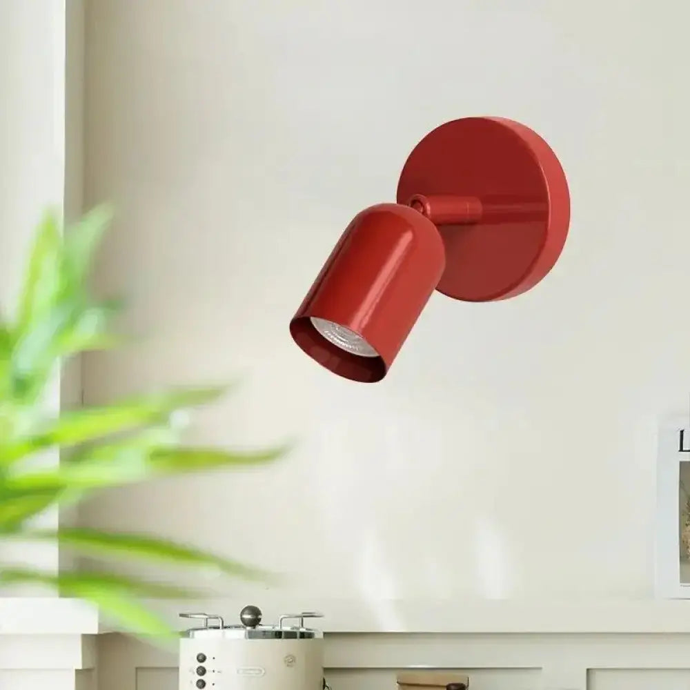 Wall Lamp Minimalist Scandinavian Style with Adjustable Spotlight Head