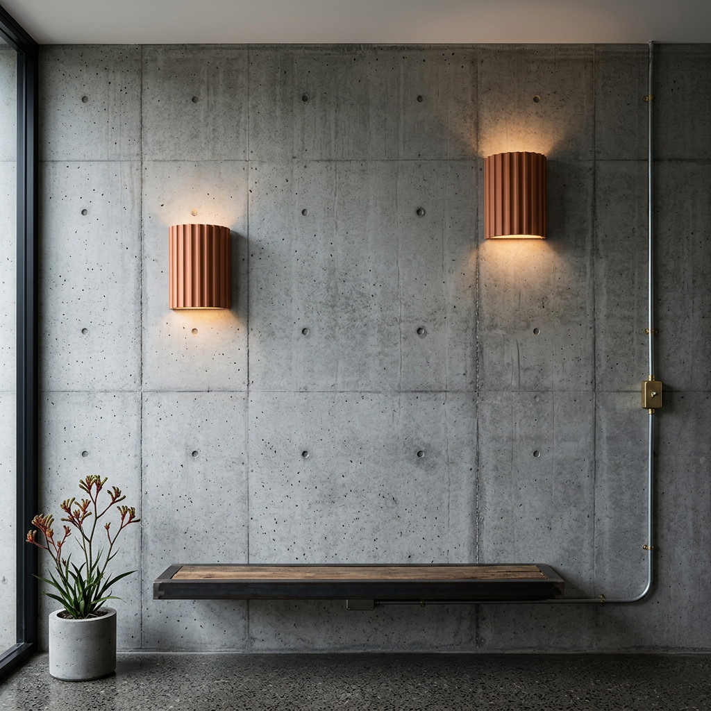 Wall Lamp Minimalist with Fluted Cylinder Shade and Up-Down Light Effect