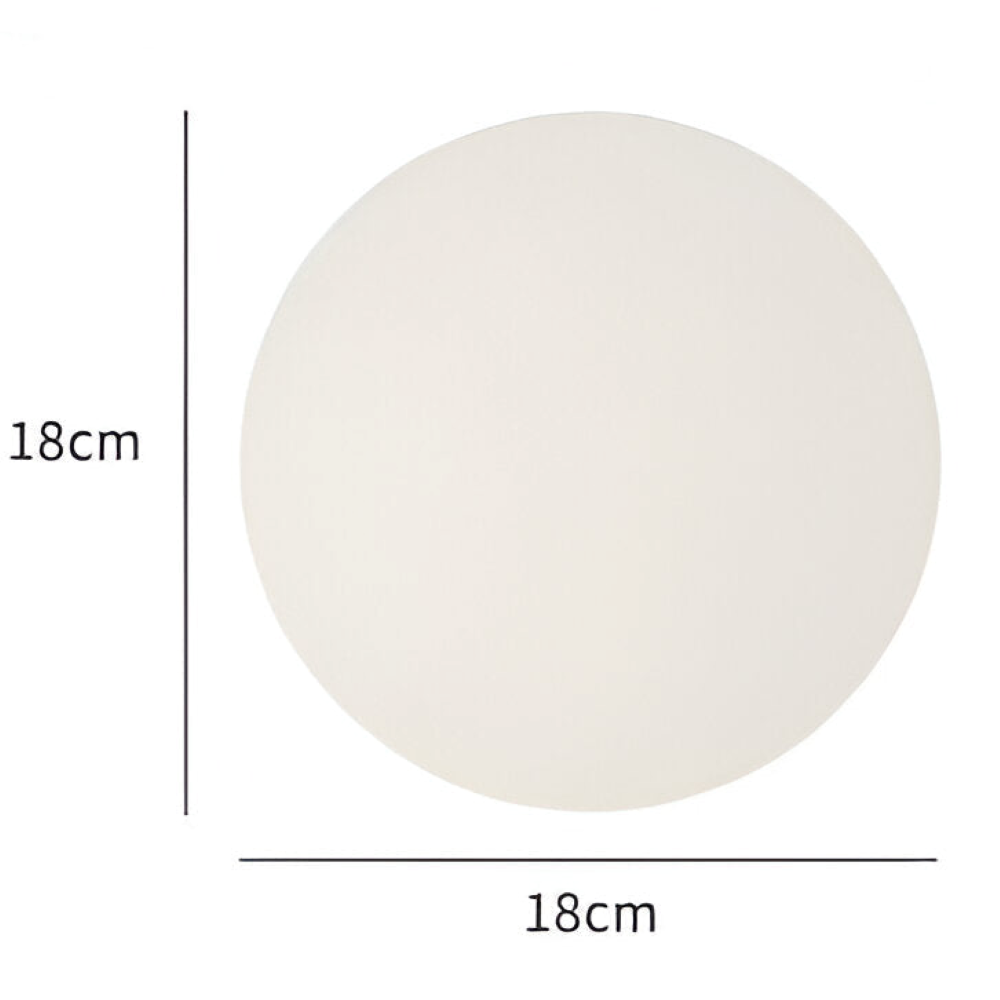 Wall Lamp Minimalist with Round Opal Glass Globe and Iron Base