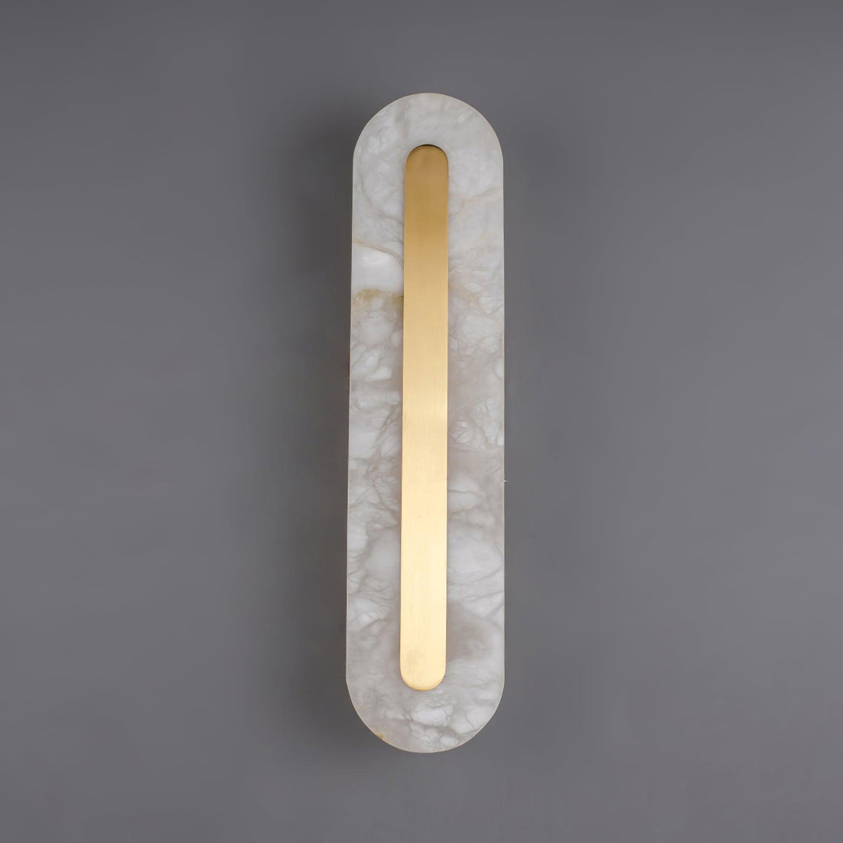Wall Lamp Modern Alabaster with Integrated LED and Brass Finish