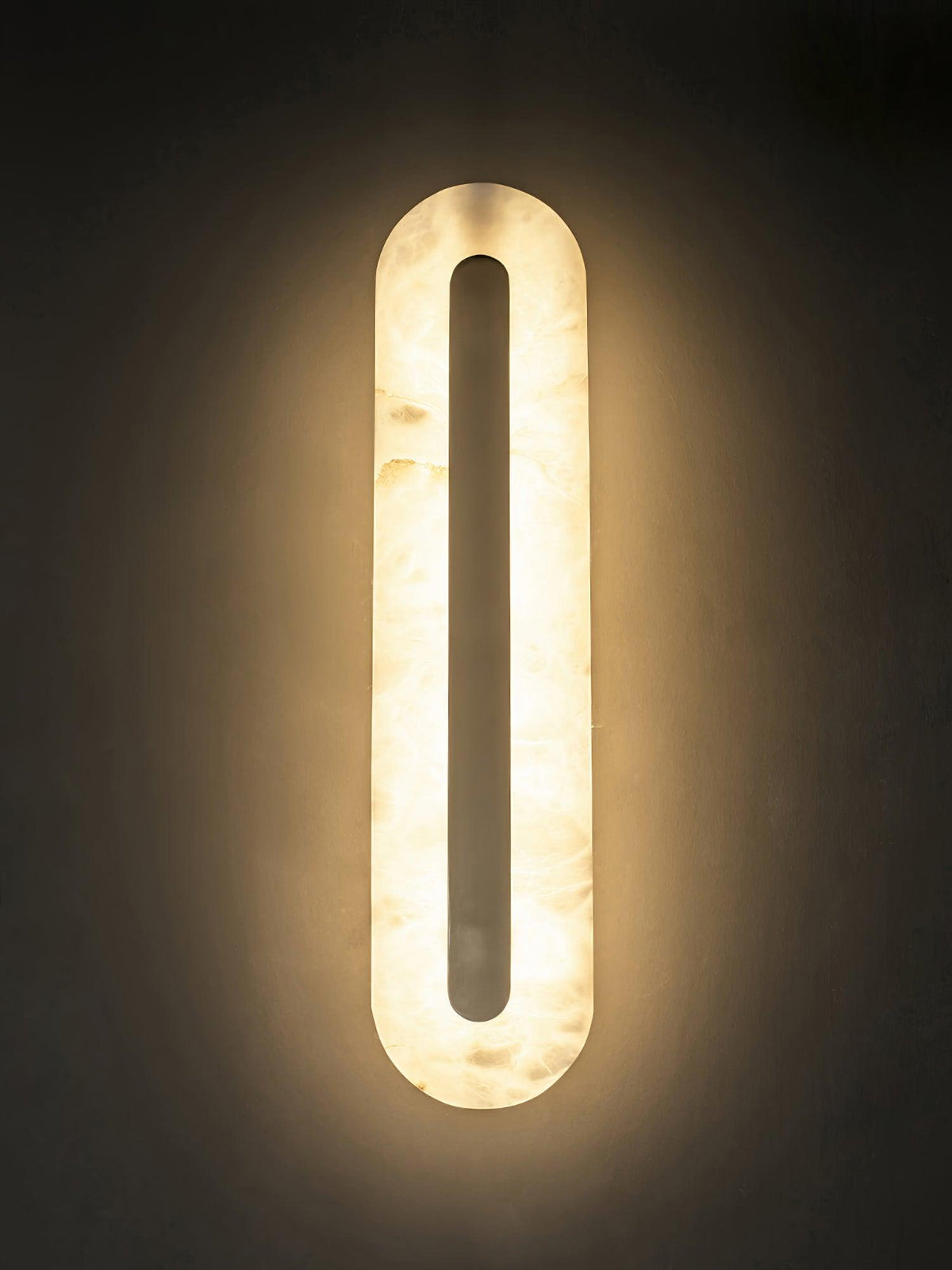 Wall Lamp Modern Alabaster with Integrated LED and Brass Finish