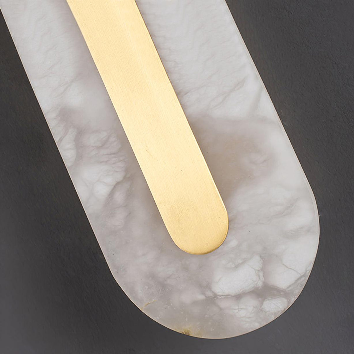 Wall Lamp Modern Alabaster with Integrated LED and Brass Finish