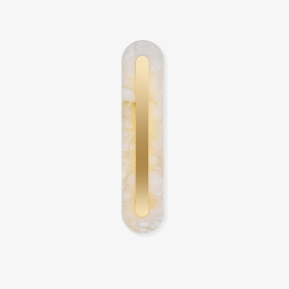 Wall Lamp Modern Alabaster with Integrated LED and Brass Finish