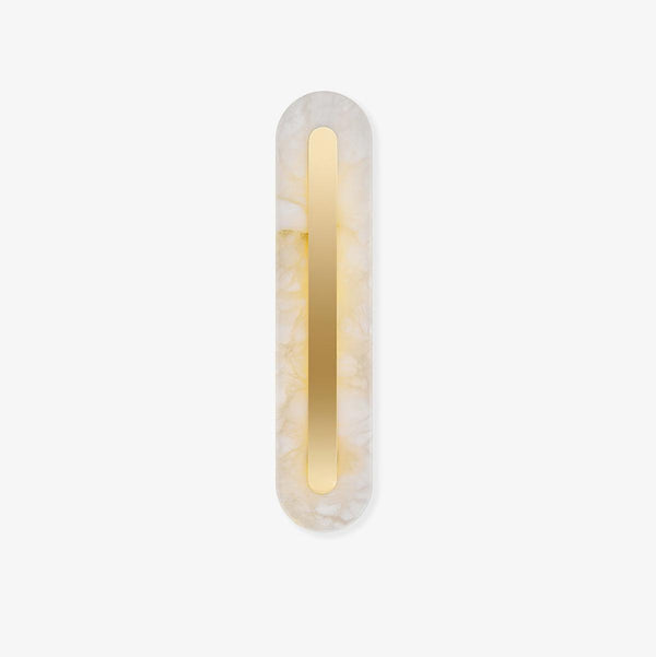 Wall Lamp Modern Alabaster with Integrated LED and Brass Finish
