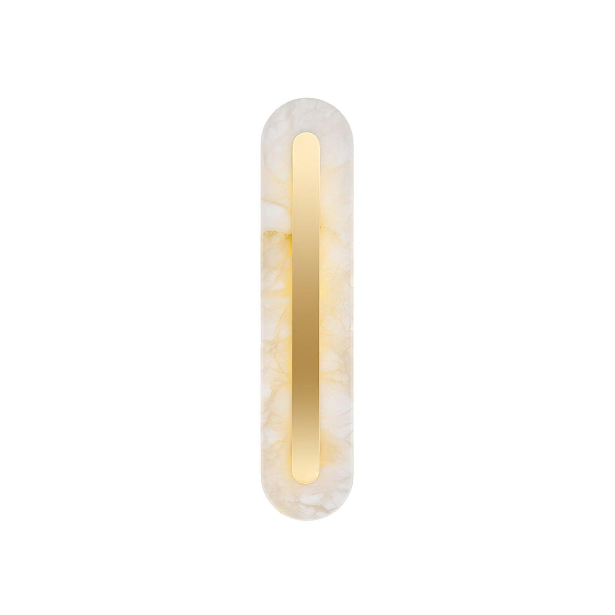 Wall Lamp Modern Alabaster with Integrated LED and Brass Finish
