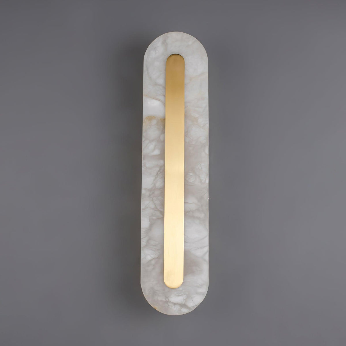 Wall Lamp Modern Alabaster with Integrated LED and Brass Finish