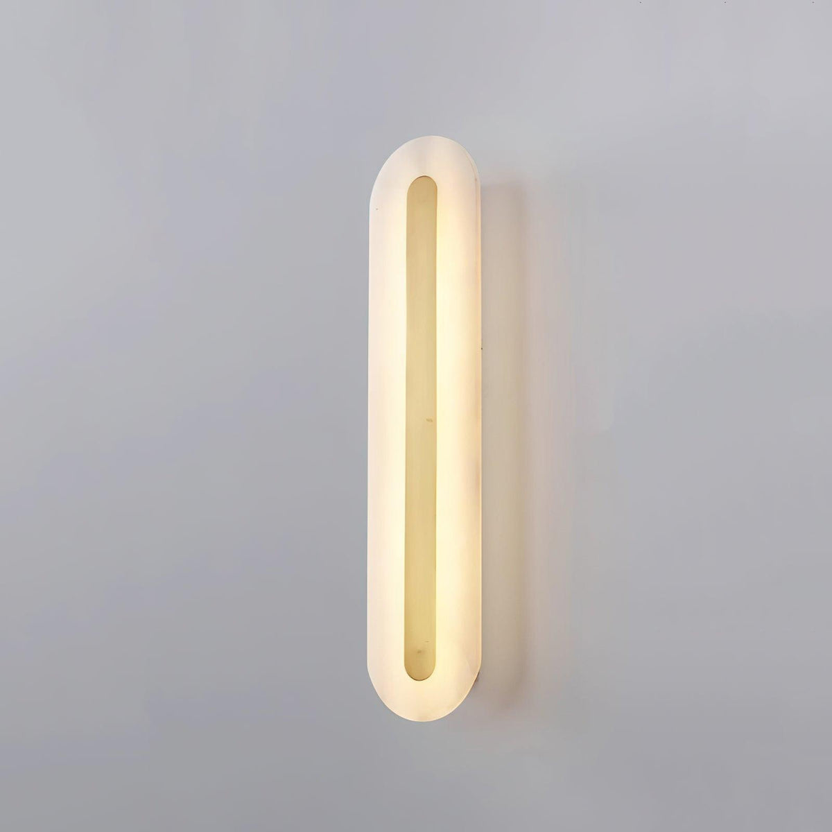 Wall Lamp Modern Alabaster with Integrated LED and Brass Finish