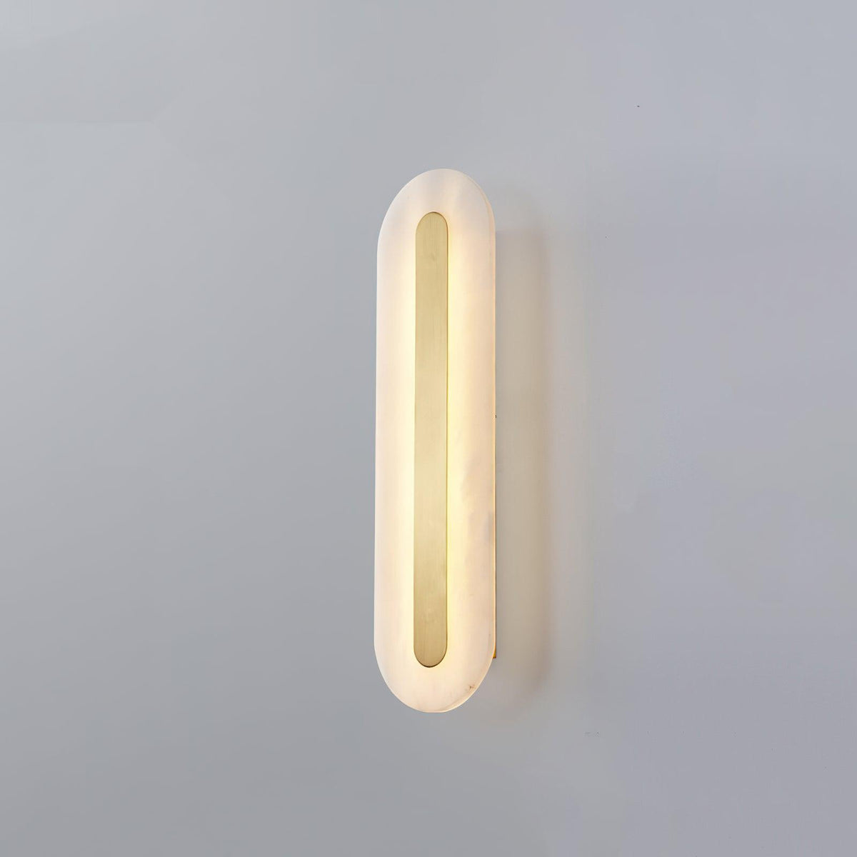 Wall Lamp Modern Alabaster with Integrated LED and Brass Finish
