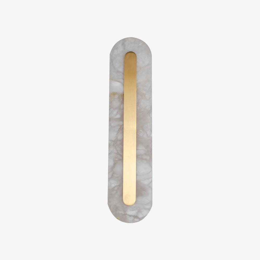 Wall Lamp Modern Alabaster with Integrated LED and Brass Finish