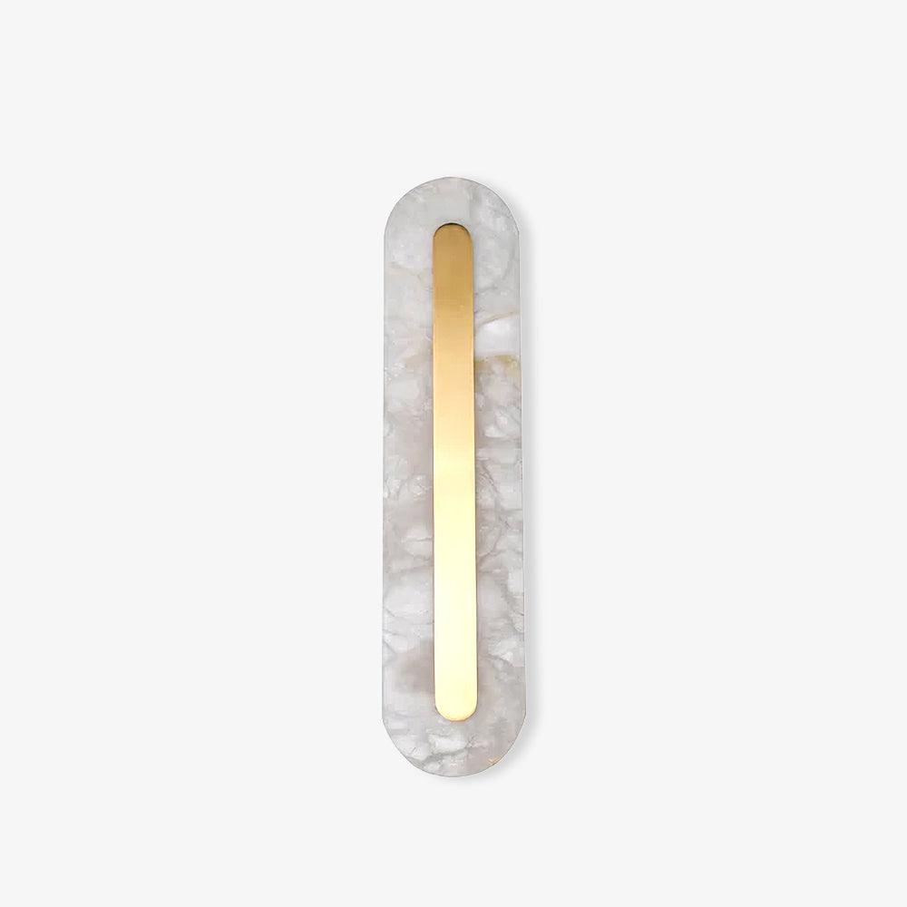 Wall Lamp Modern Alabaster with Integrated LED and Brass Finish