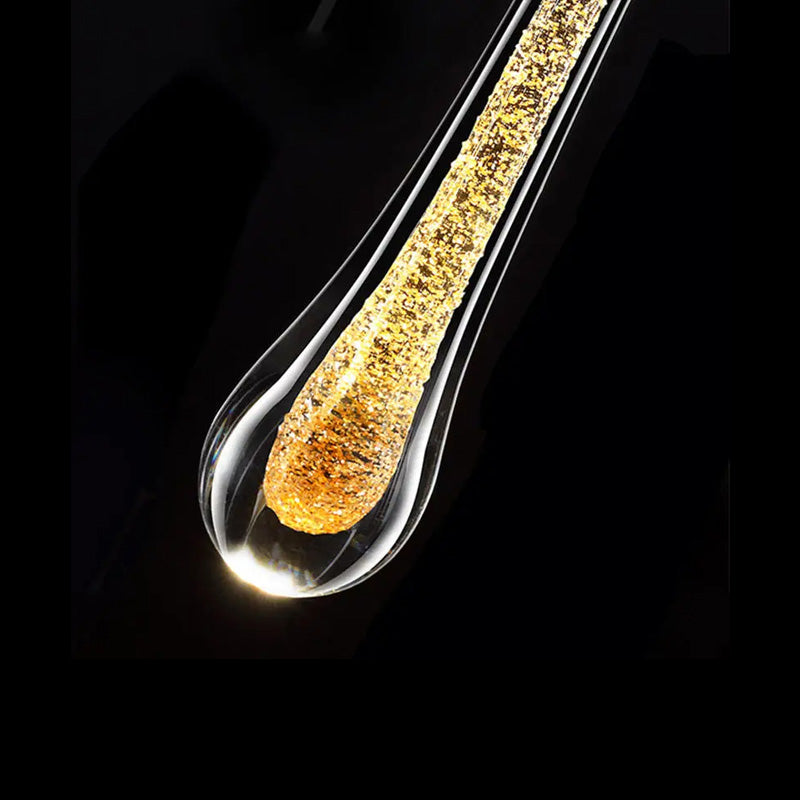 Wall Lamp Modern Art Deco with Glass Teardrop Shade and Integrated LED
