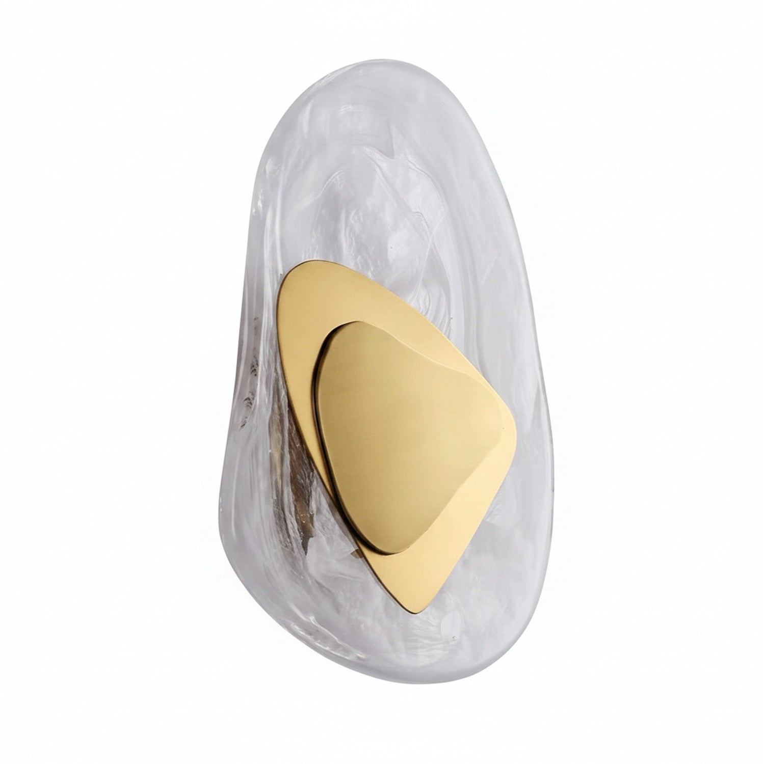 Wall Lamp Modern Art Deco with Organic Glass Shade and Integrated LED