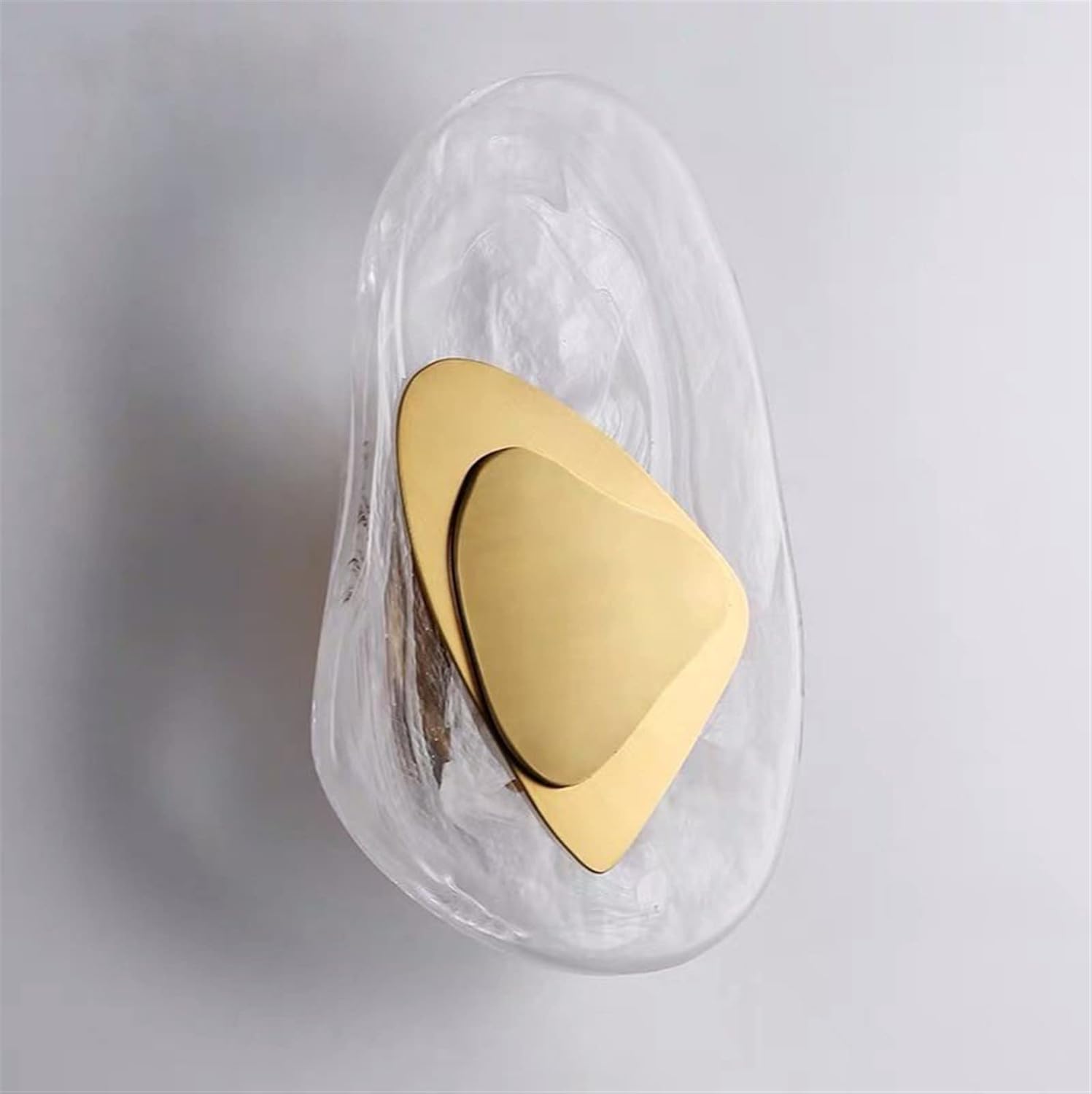 Wall Lamp Modern Art Deco with Organic Glass Shade and Integrated LED