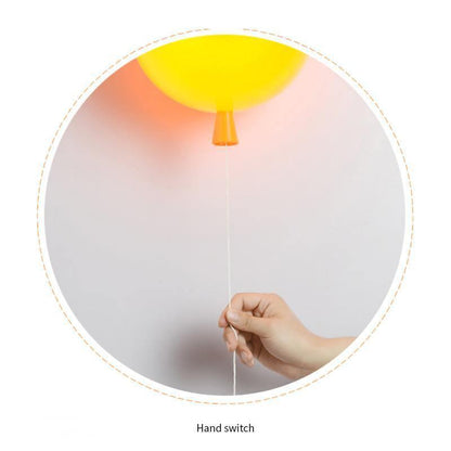 Wall Lamp Modern Balloon Shape with Pull Switch for Kids Room and Living Room