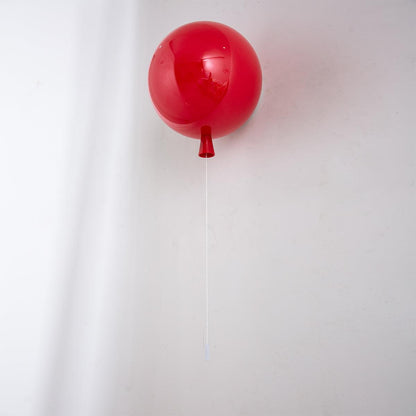 Wall Lamp Modern Balloon Shape with Pull Switch for Kids Room and Living Room