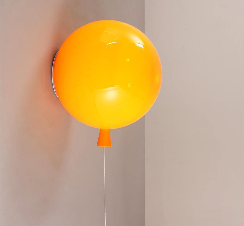 Wall Lamp Modern Balloon Shape with Pull Switch for Kids Room and Living Room