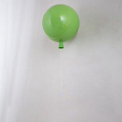 Wall Lamp Modern Balloon Shape with Pull Switch for Kids Room and Living Room