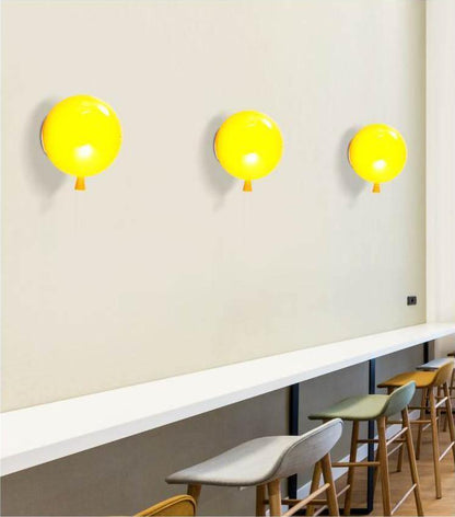 Wall Lamp Modern Balloon Shape with Pull Switch for Kids Room and Living Room