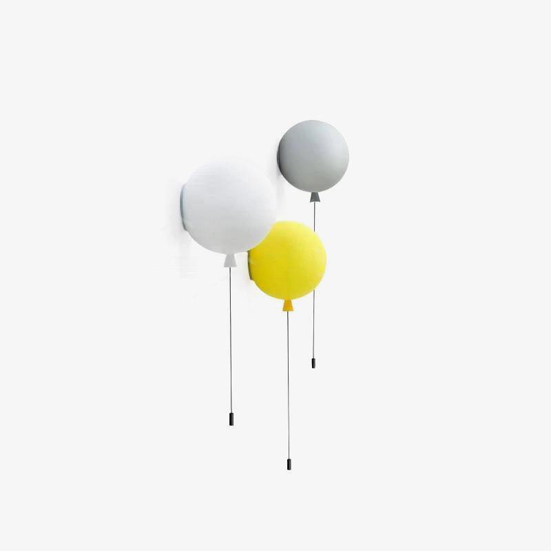 Wall Lamp Modern Balloon Shape with Pull Switch for Kids Room and Living Room