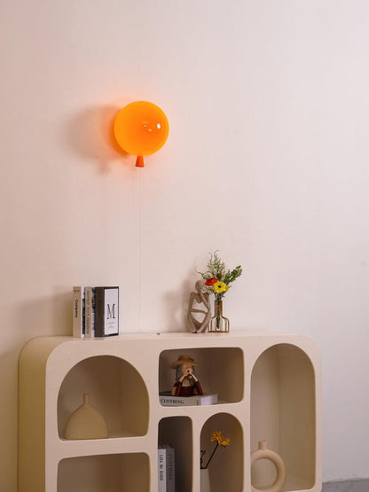 Wall Lamp Modern Balloon Shape with Pull Switch for Kids Room and Living Room