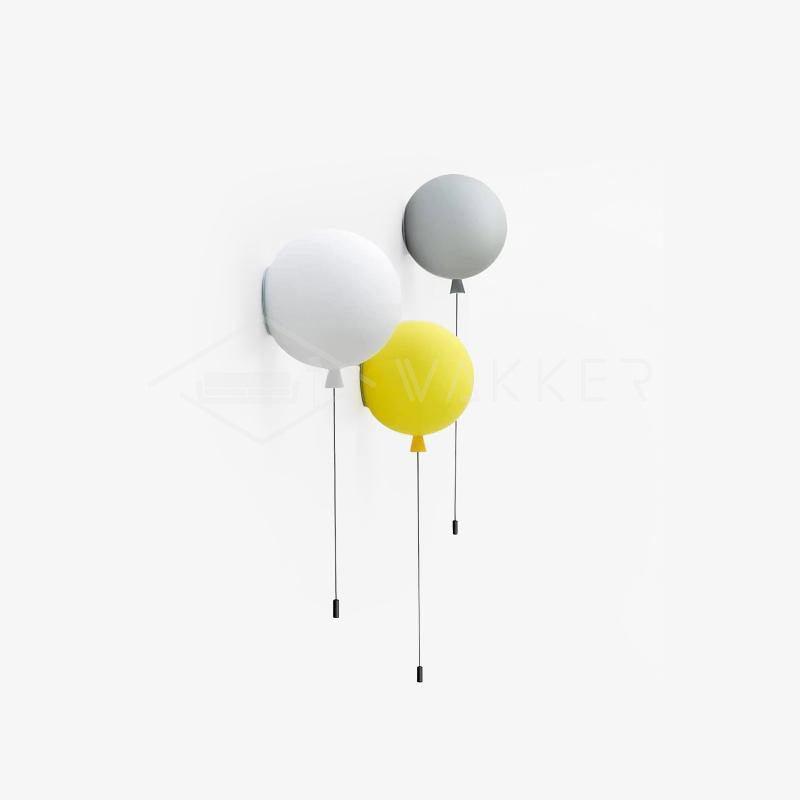 Wall Lamp Modern Balloon Shape with Pull Switch for Kids Room and Living Room