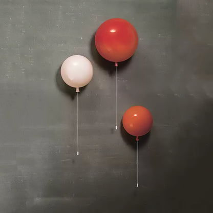 Wall Lamp Modern Balloon Shape with Pull Switch for Kids Room and Living Room